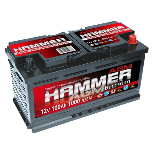 Hammer agm autobatterie - hammer, 12v